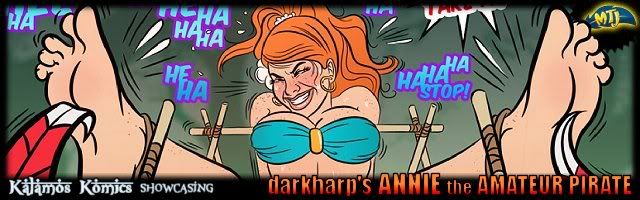 Kalamos Komics - MTJ Publishing - Darkharp - Annie the Amateur Pirate - Tickling Art - Tickling Torture - Tickling Fetish - Foot Tickling - Foot Fetish - Tickling Comics - Fetish Comics - Bondage Comics - Tickling Art - Fetish Art - Bondage Art