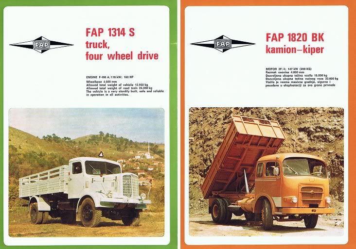 Brochures of two models based on Saurer from as late as 1978 and 1979