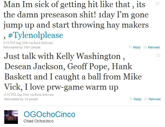 Chad Ochocinco tweets