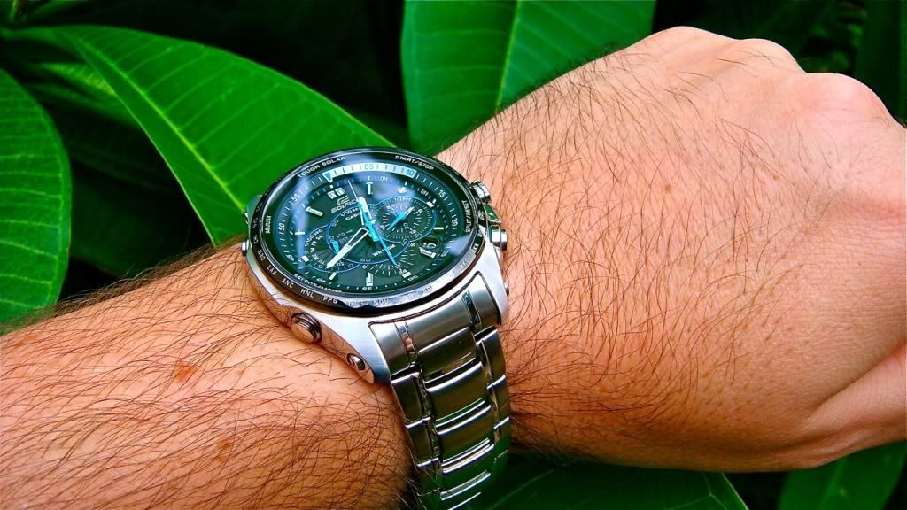 casio edifice green dial