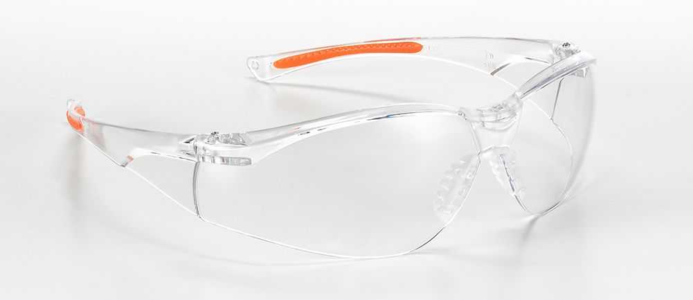 Transparent//Orange Univet 513.01.00.00 No.513 Safety Goggles with Glass