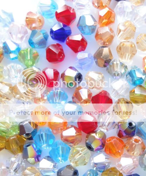  mix 4mm Glass Lots Bicone Loose Crystal Beads  