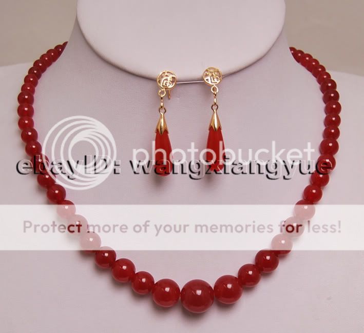 Charming Red Ruby Gemstone Jewelry Necklace Earring18  